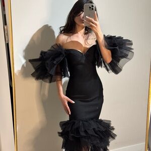 Elegant Black Off-Shoulder Dress